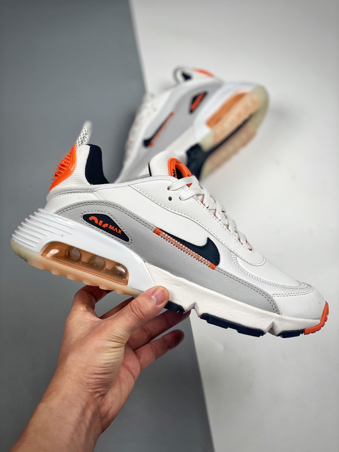 Nike Air Max 2090 White Grey Orange On Sale