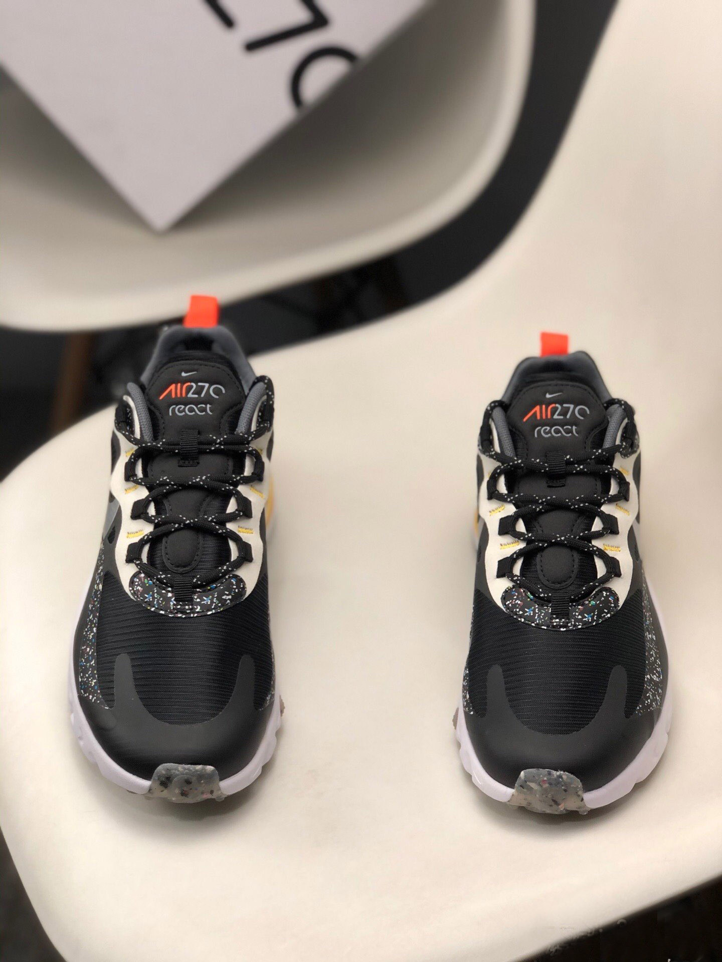 Nike Air Max 270 React Black Silver For Sale