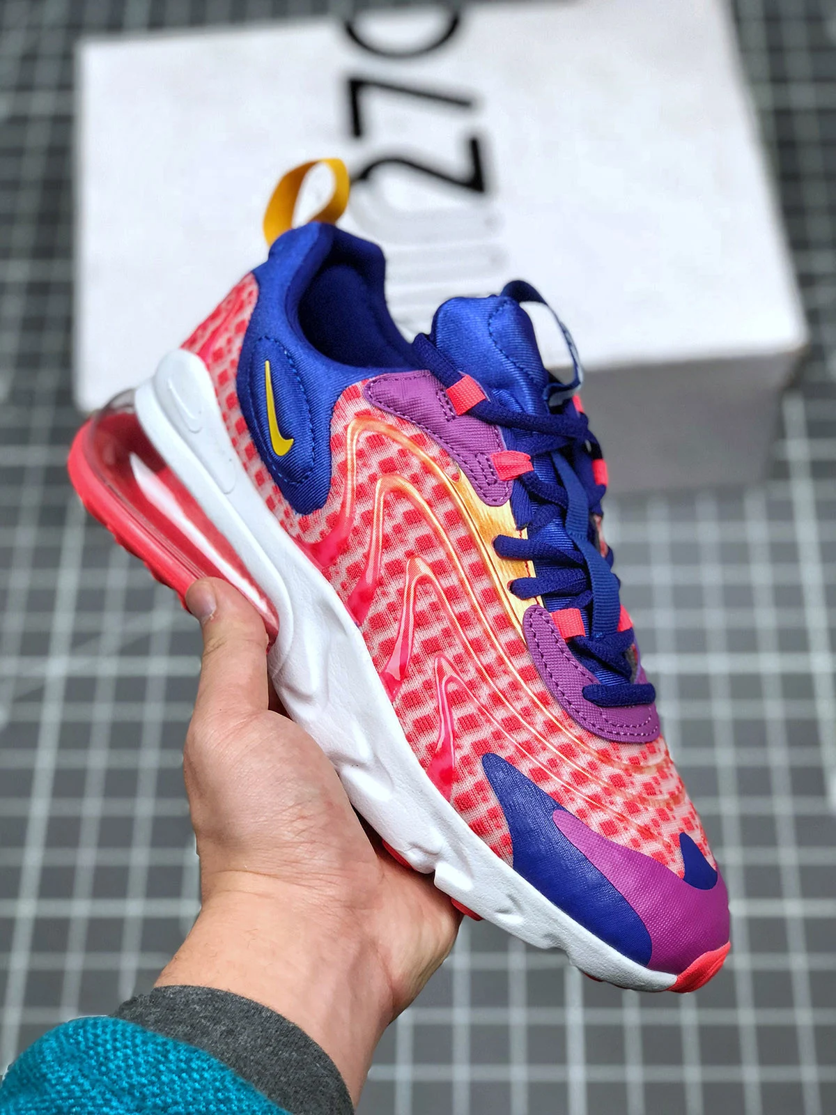 Nike Air Max 270 React Eng Laser Crimson Laser Orange For Sale