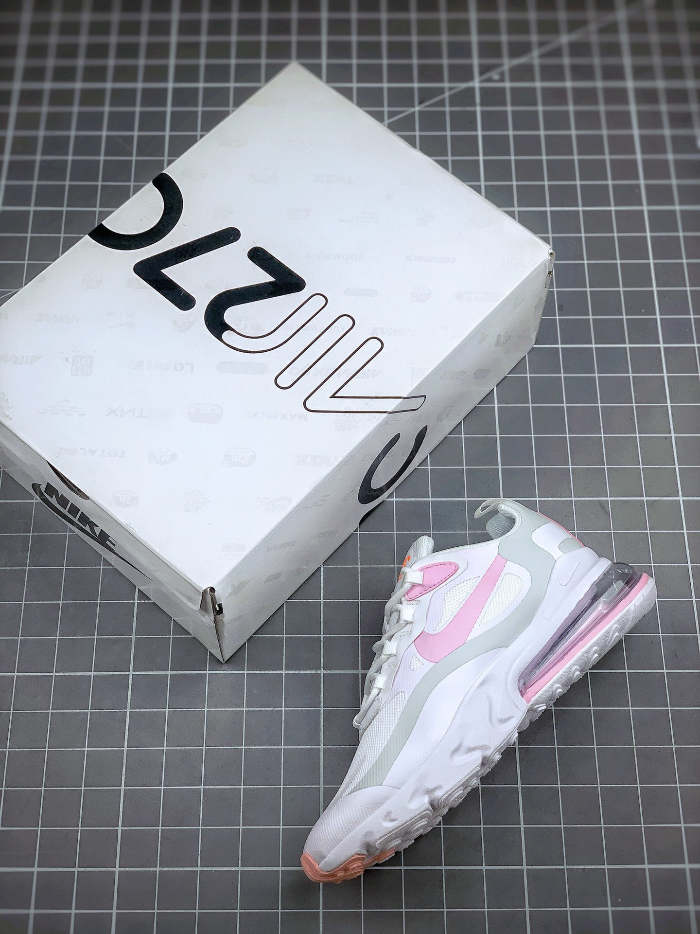 Nike Air Max 270 React White Vast Grey Pink CZ0372-101 For Sale