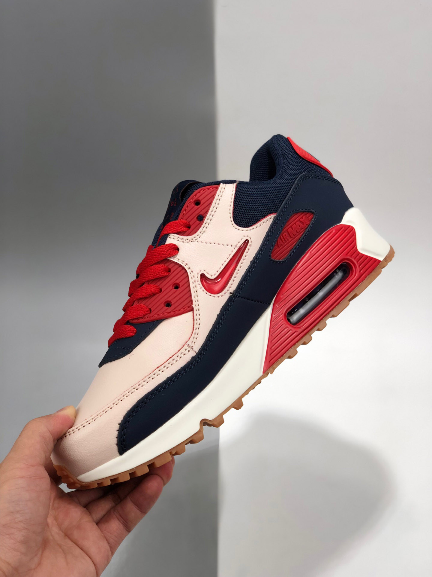 Nike Air Max 90 Home & Away Sail University Red-Gum Medium Brown