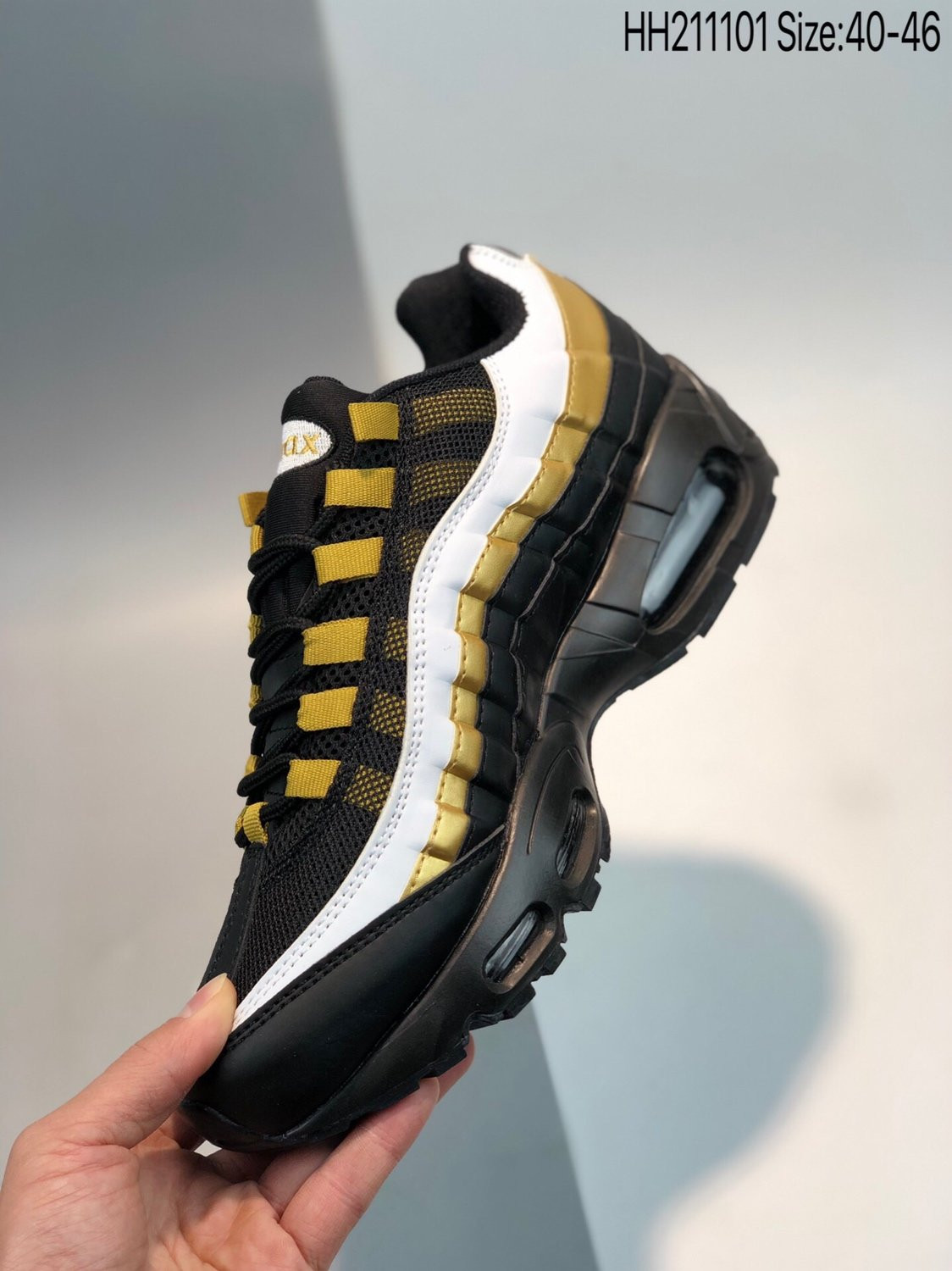 Nike Air Max 95  Black Metallic Gold On Sale