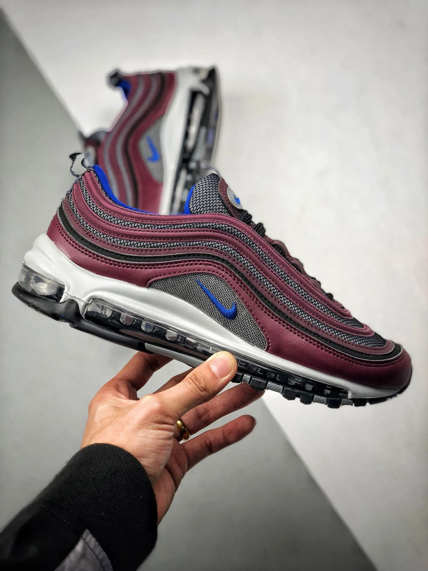 Nike Air Max 97 Cool Grey Racer Blue-Night Maroon On Sale