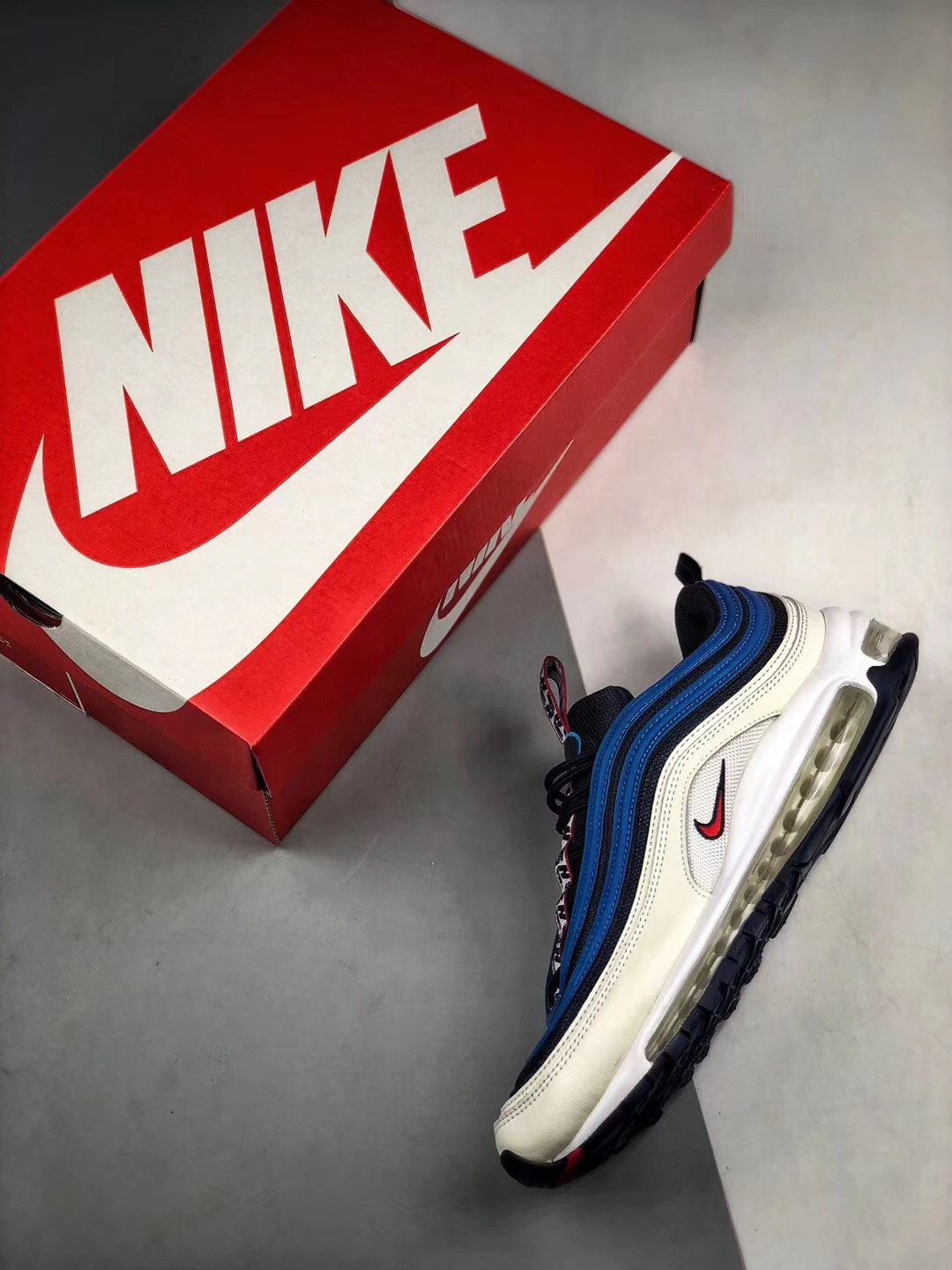 Nike Air Max 97 Obsidian University Red-Sail-Blue Nebula On Sale