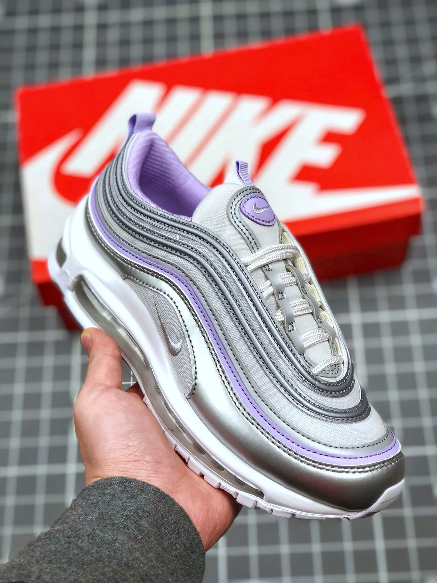 Nike Air Max 97 SE Grey Silver Purple White On Sale