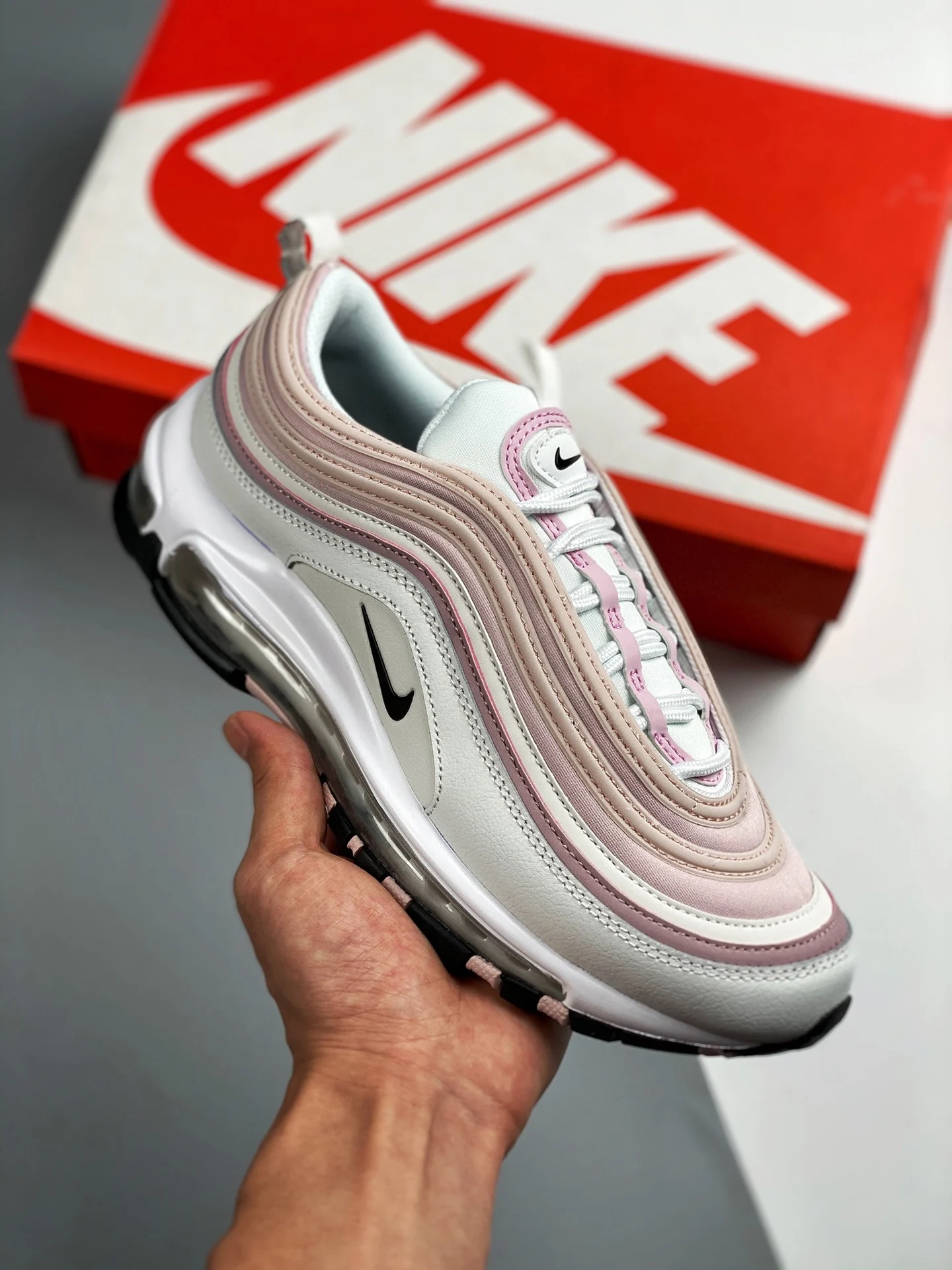 Nike Air Max 97 WMNS Pink and Cream DA9325-100 For Sale