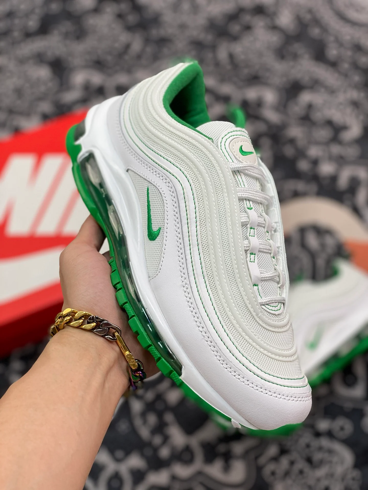 Nike Air Max 97 White Pine Green For Sale