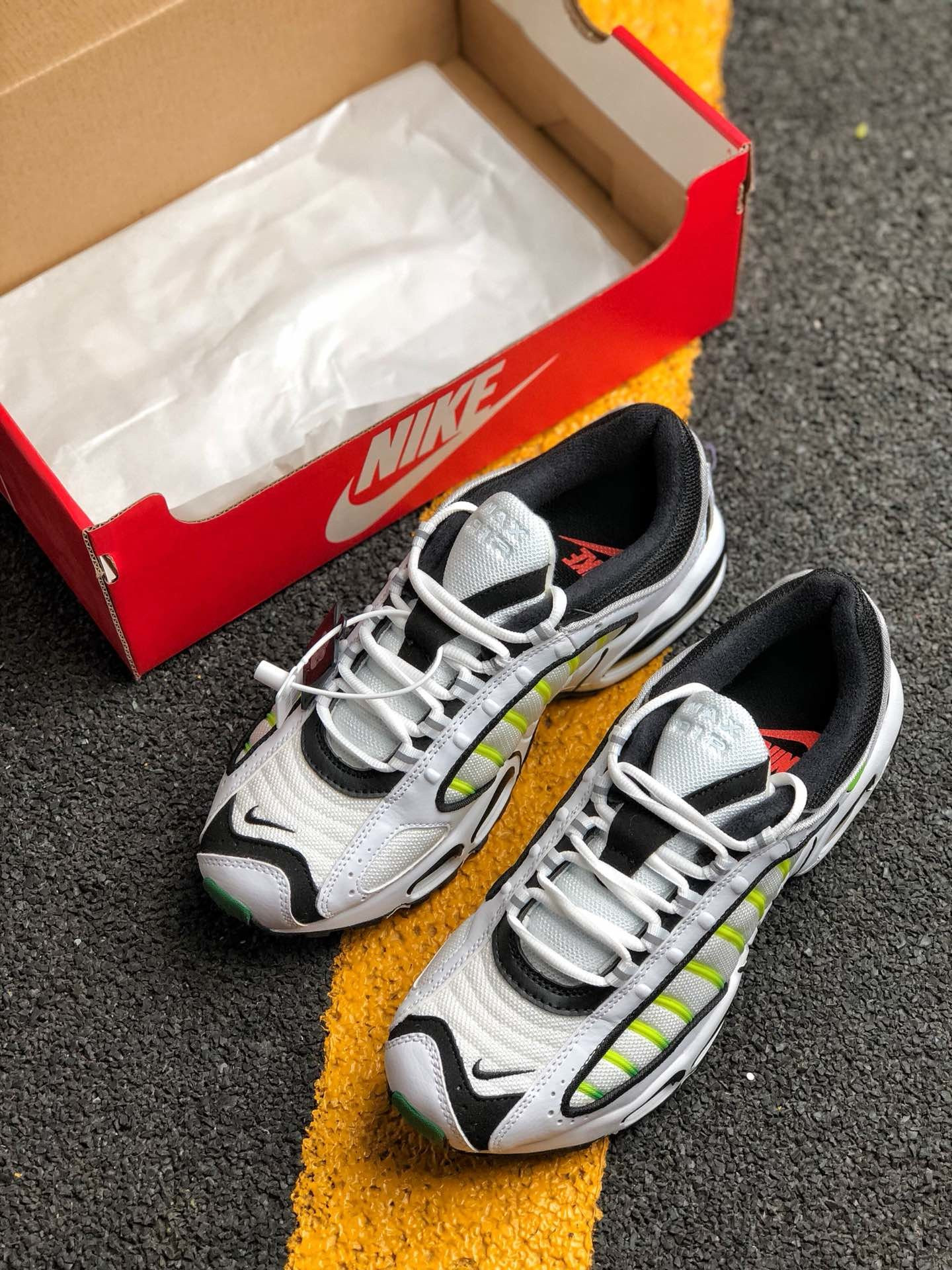 Nike Air Max Tailwind 4 White Volt-Black-Aloe Verde On Sale