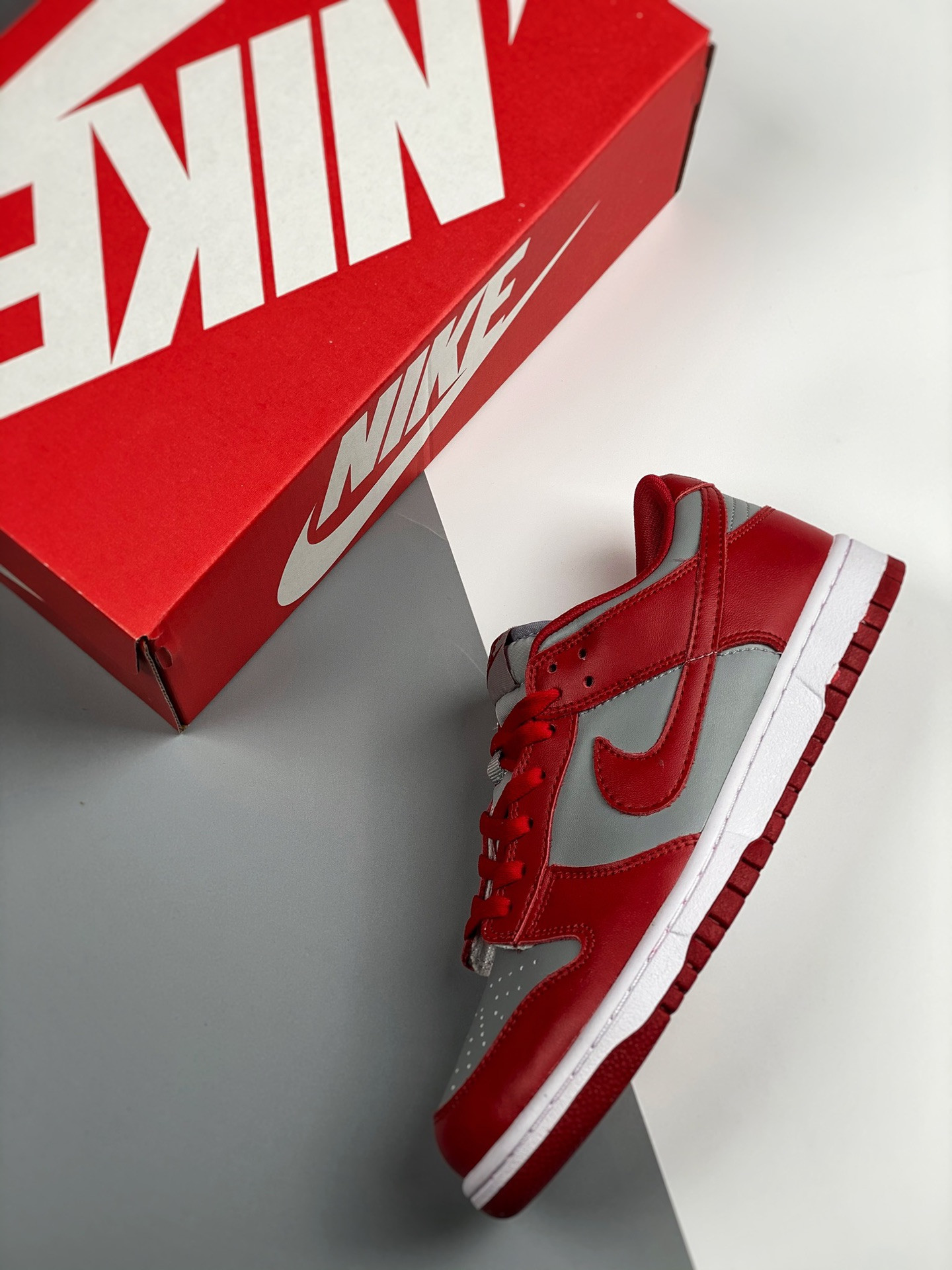 Nike Dunk Low UNLV Soft Grey University Red-White For Sale