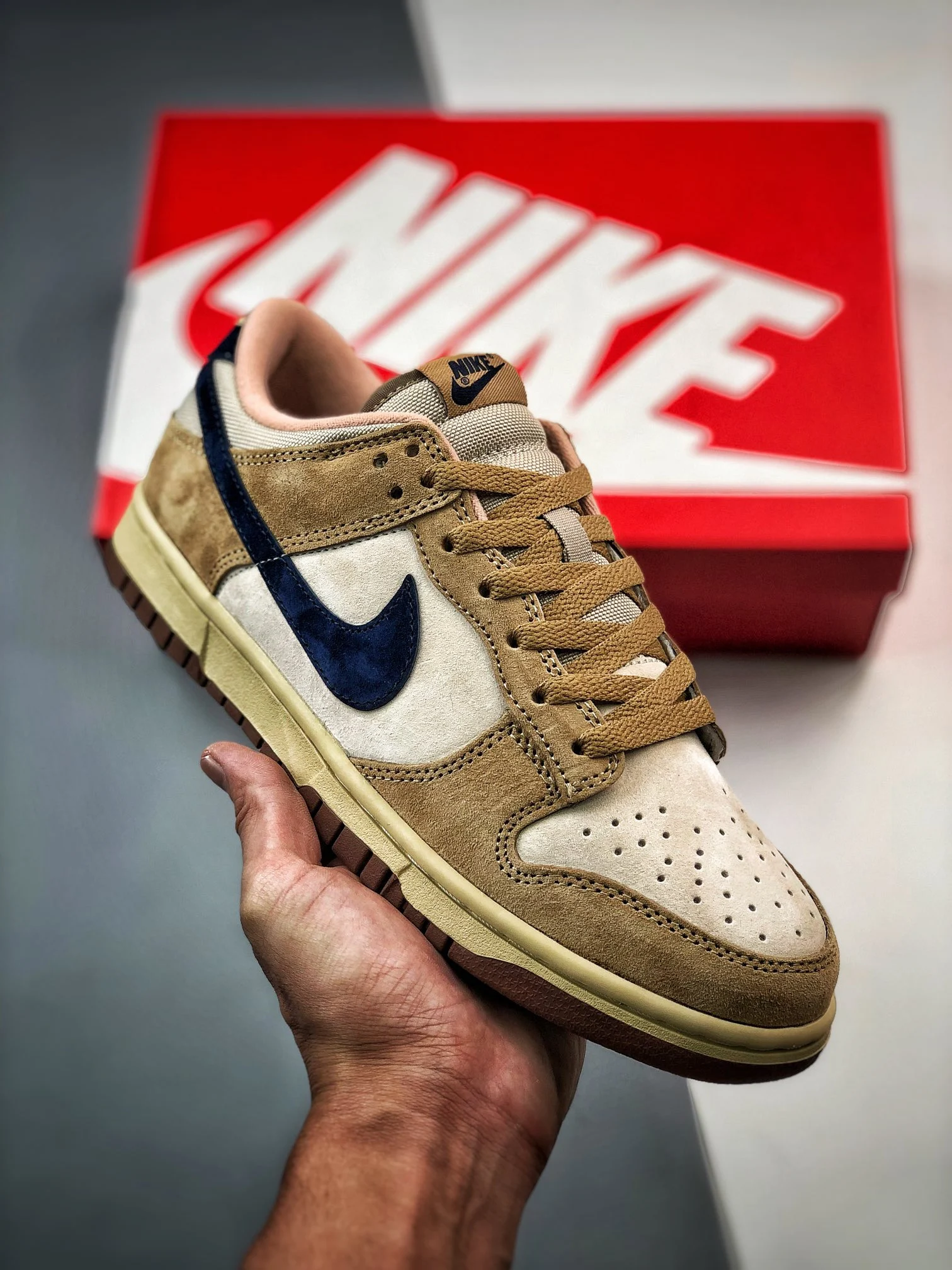 Nike Dunk Low Pro Vegas Gold Midnight Navy-Maple 304714-741 For Sale