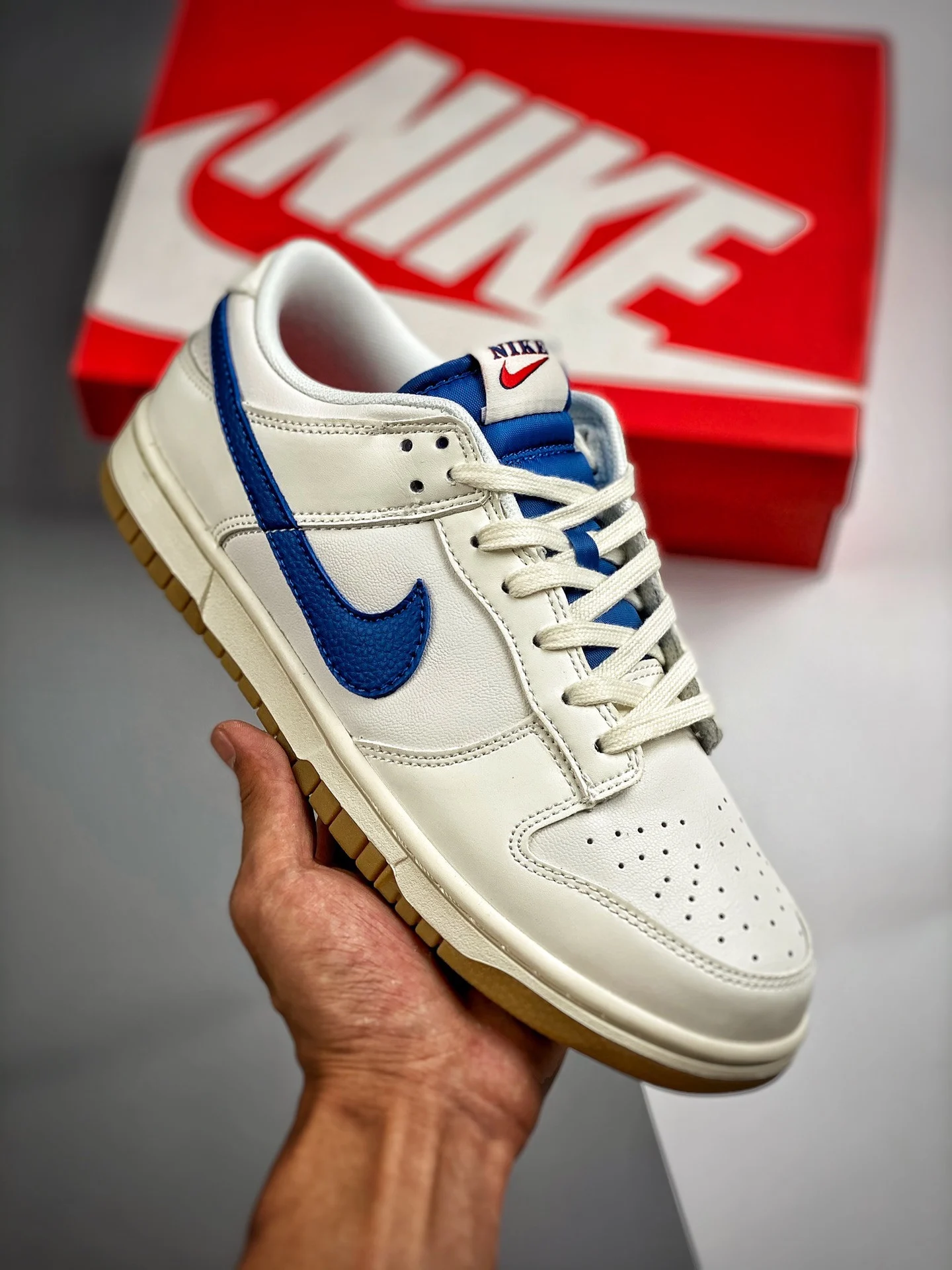 Nike Dunk Low Sail Game Royal-Sail-Gum Light Brown DX3198-133 For Sale