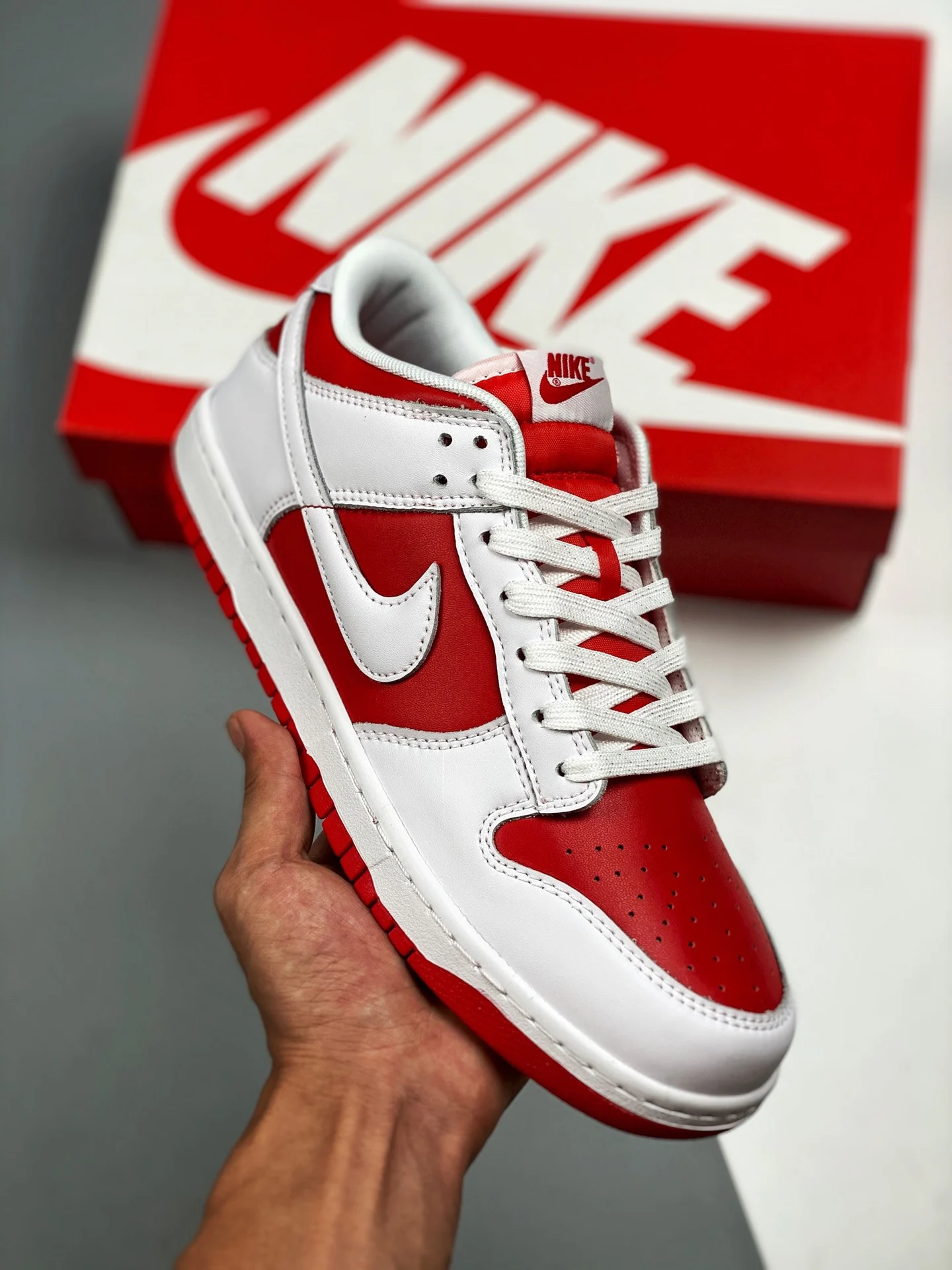 Nike Dunk Low University Red White-Total Orange For Sale