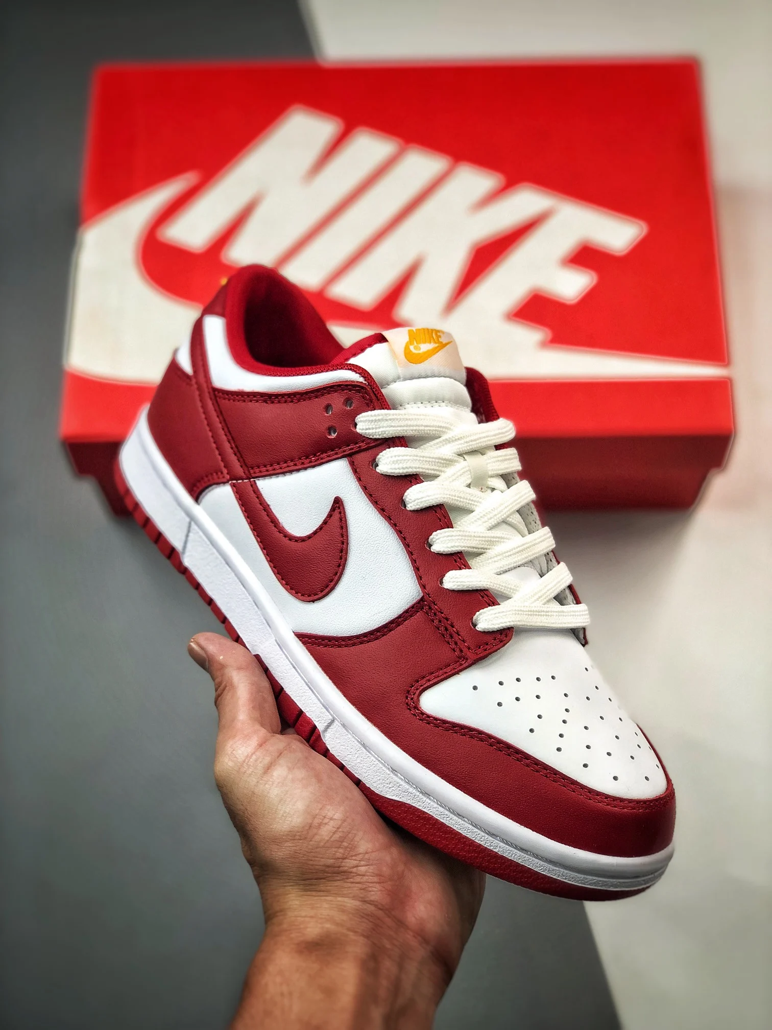 Nike Dunk Low White Gym Red DD1391-602 For Sale