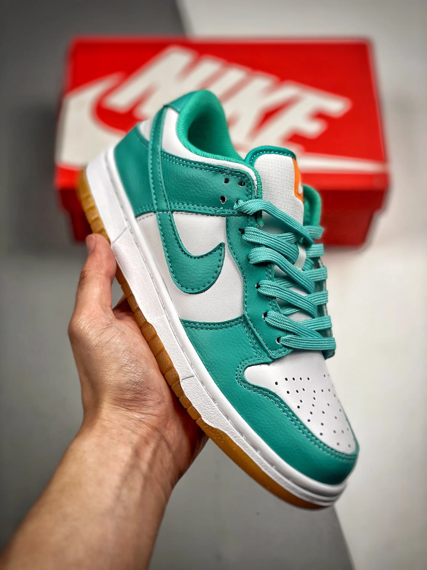 Nike Dunk Low White Turquoise Green Orange DV2190-100 For Sale