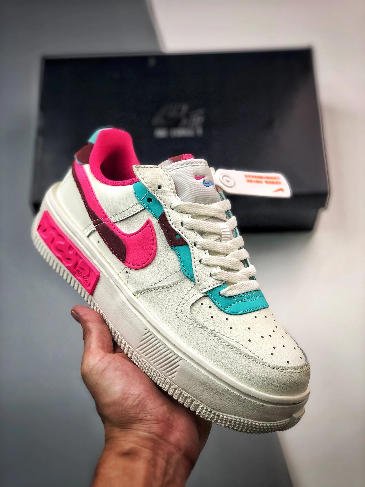 Nike Force 1 Fontanka Sail Washed Teal Sangria Pink For Sale