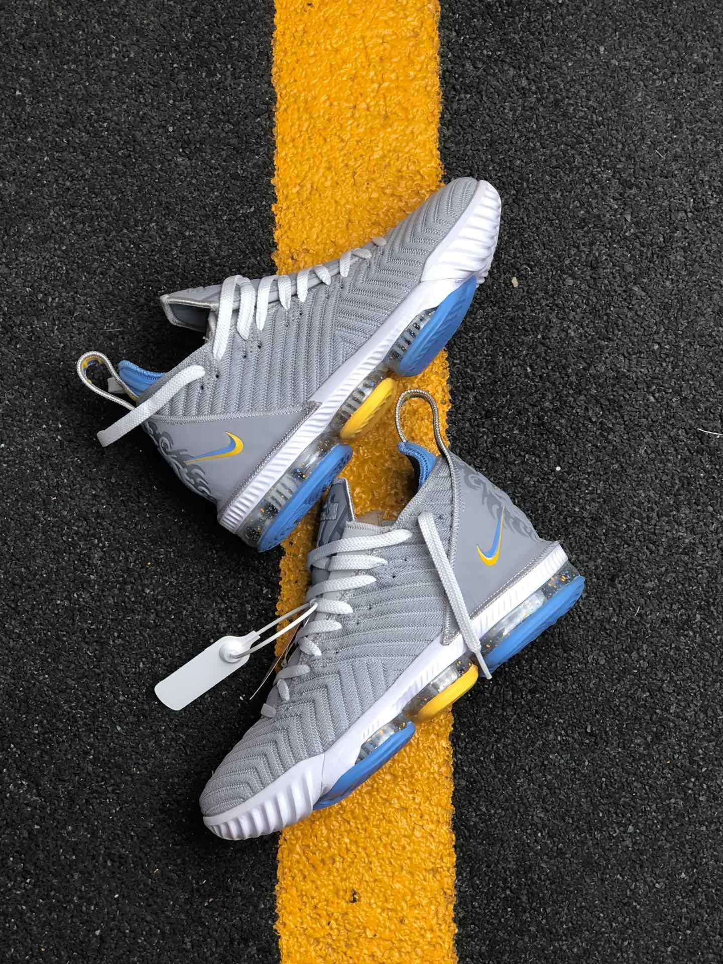 Nike LeBron 16 MPLS Wolf Grey White-University Blue For Sale