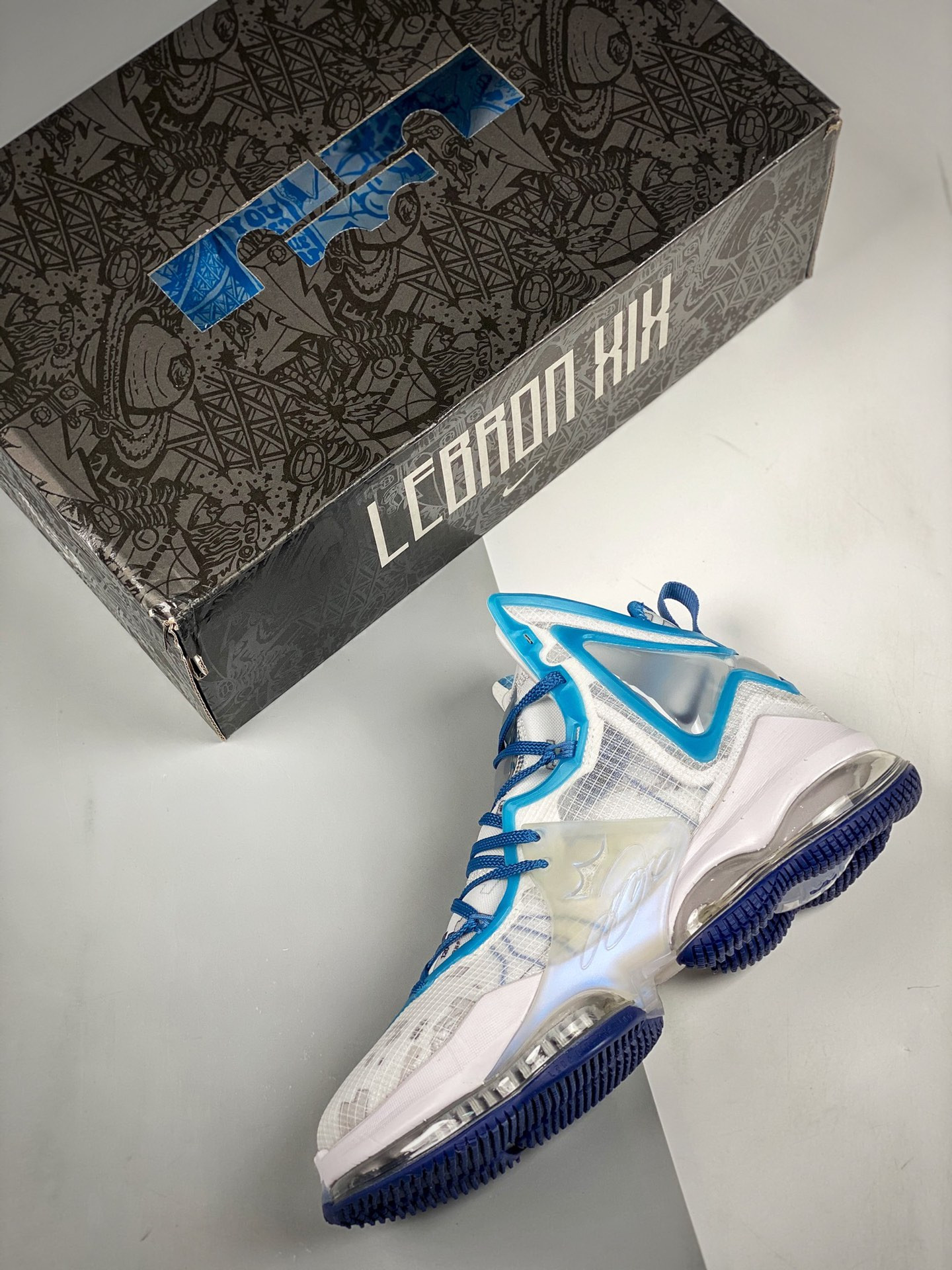 Nike LeBron 19 Space Jam White Dutch Blue DC9338-100 For Sale