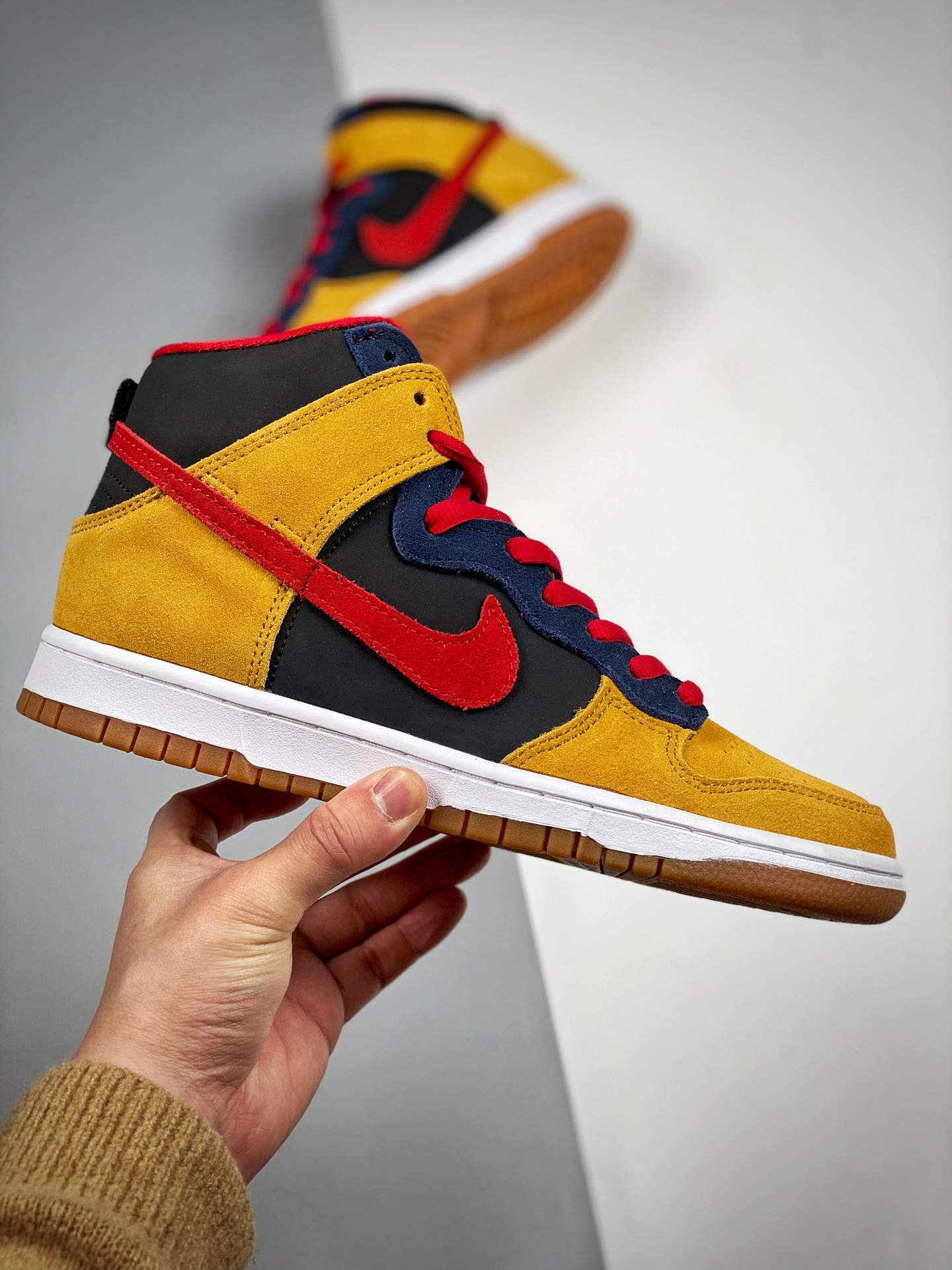 Nike SB Dunk High Dark Obsidian Varsity Red-Maple 313171-400 For Sale