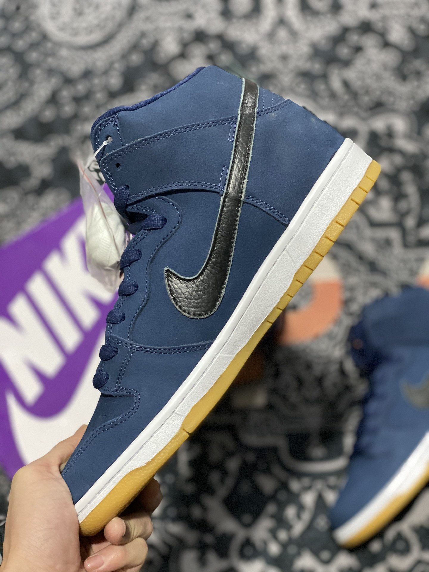 Nike SB Dunk High Pro ISO Midnight Navy For Sale