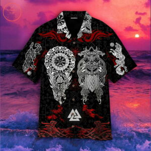 Norse History Viking Fenrir Hawaiian Shirt