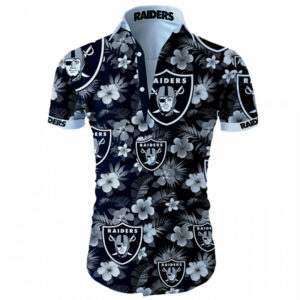 Oakland Raiders Tropical Flower Hawaiian Shirt