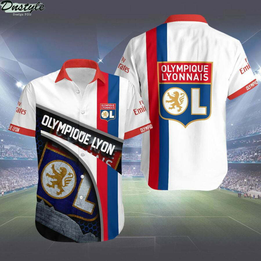 Olympique Lyonnais Hawaiian Shirt