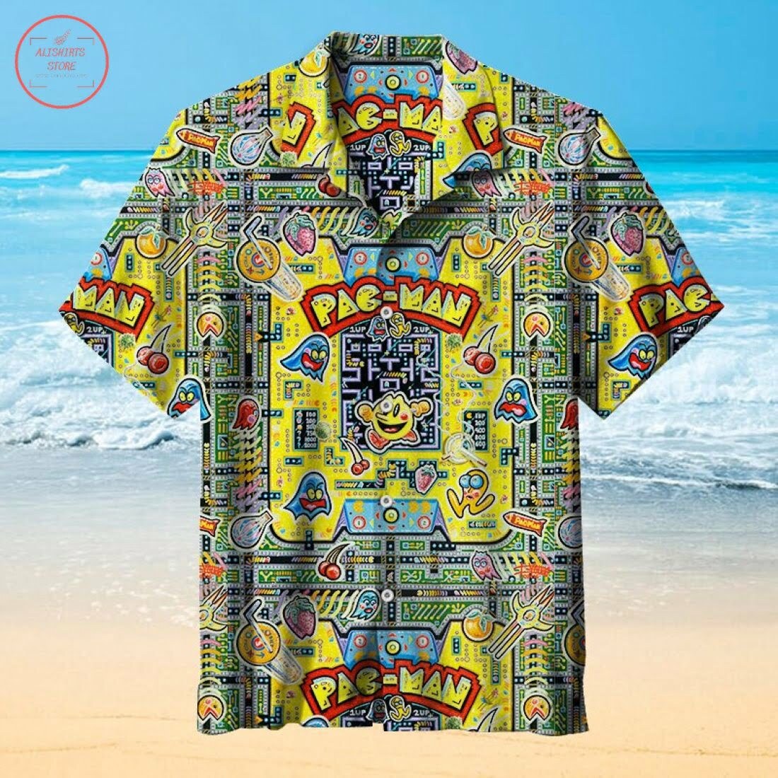 Pacman Hawaiian Shirt Outfit Beach Summer