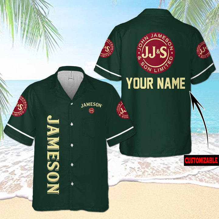 Personalized Jameson Irish Whiskey Hawaiian Shirt