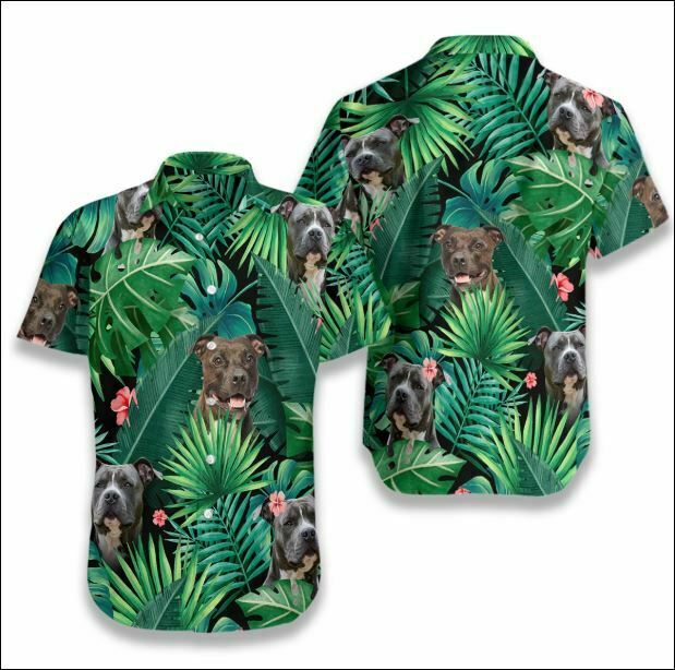 Pitbull Tropical Hawaiian Shirt Outfit Summer Beach