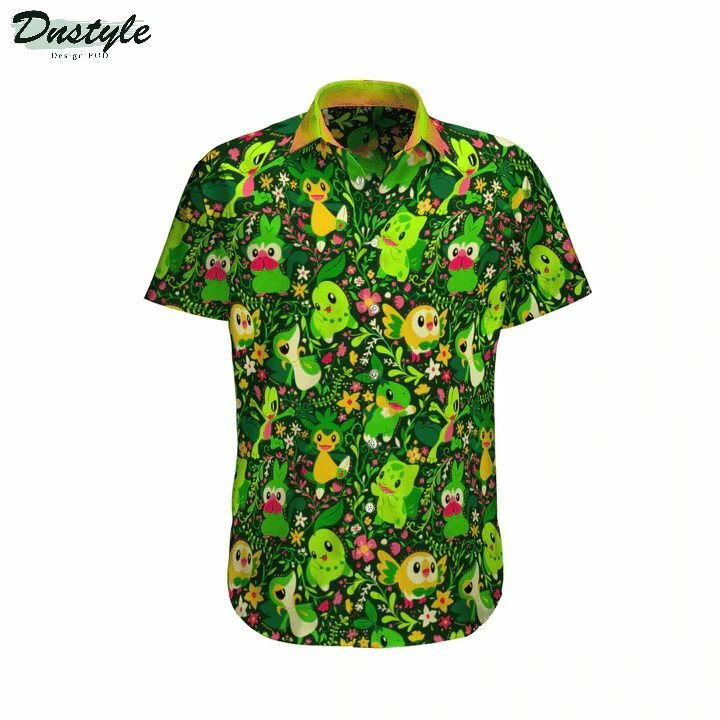 Pokemon Grass Hawaiian Shirt Summer Beach Outfit