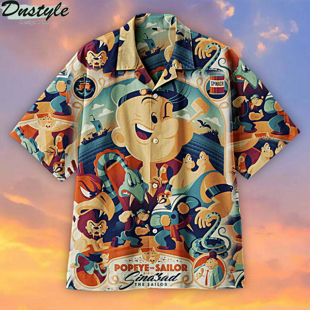 Popeye Anime Hawaiian Shirt Beach Summer Outfit