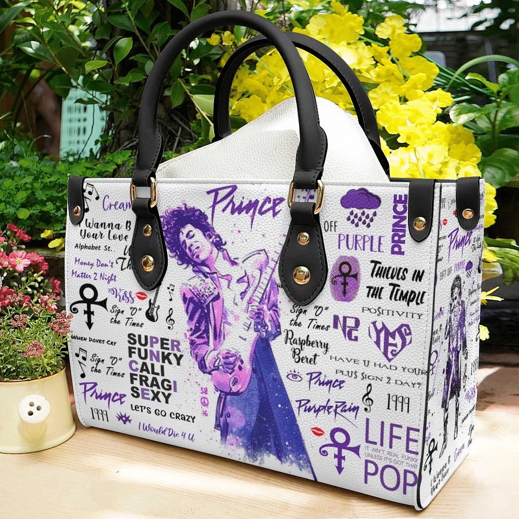 Prince Purple Women Leather Hand Bag