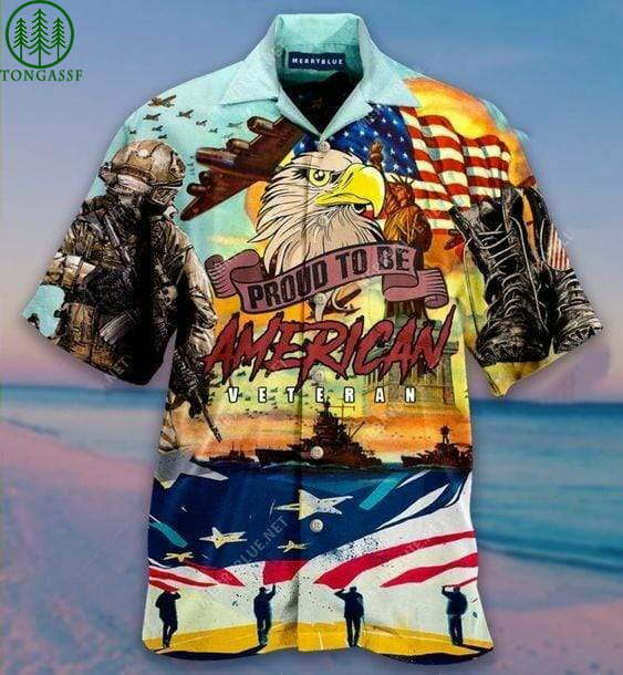 Proud To Be American Veteran Hawaiian Shirt