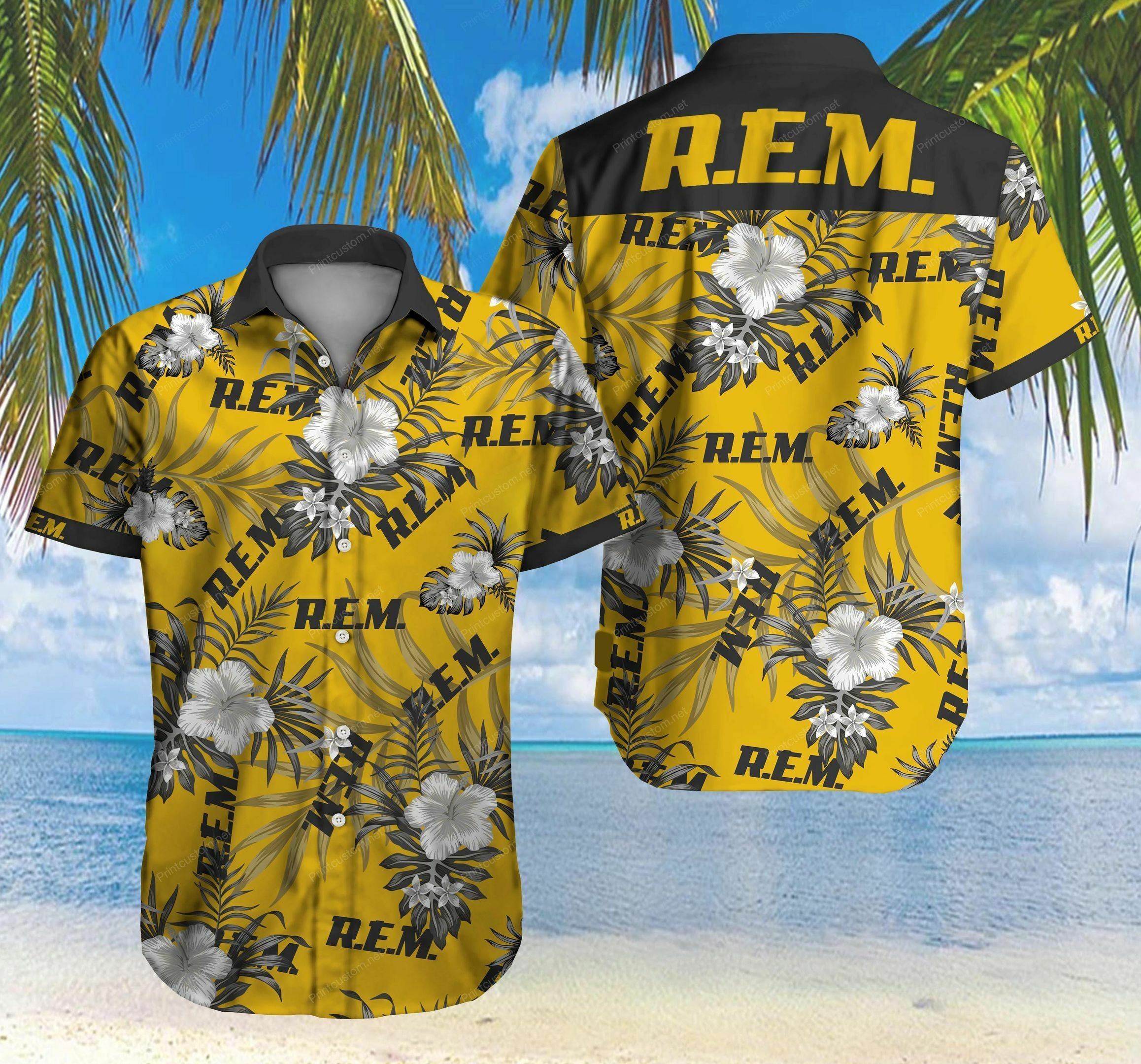 Rem Rock Band Hawaiian Shirt Outfit Summer Beach