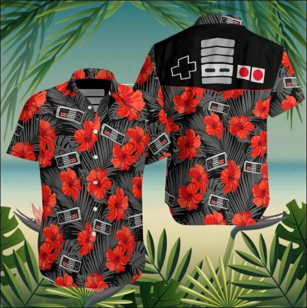 Retro Gamepad Hawaiian Shirt Outfit Summer Beach