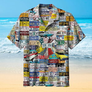 Retro License Plates Hawaiian Shirt