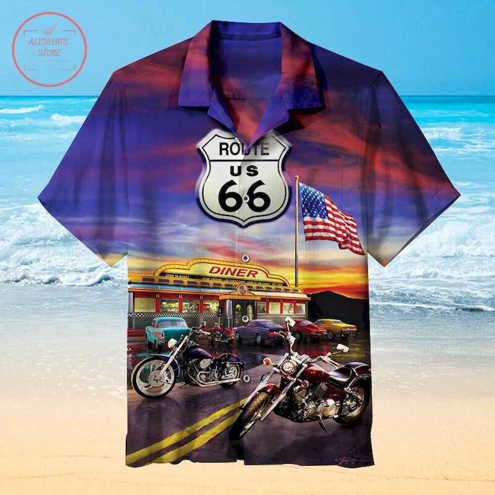 Route 66 Dinner Hawaiian Shirt Outfit Beach Summer