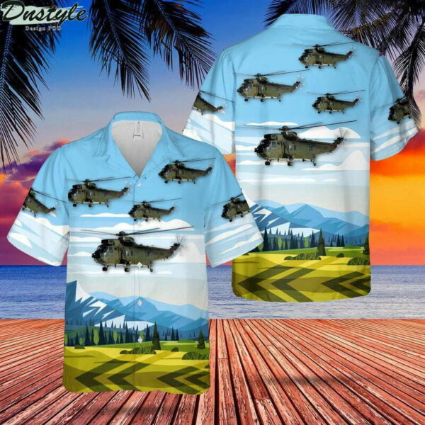 Royal Navy Seaking Mk4 Helicopter Hawaiian Shirt