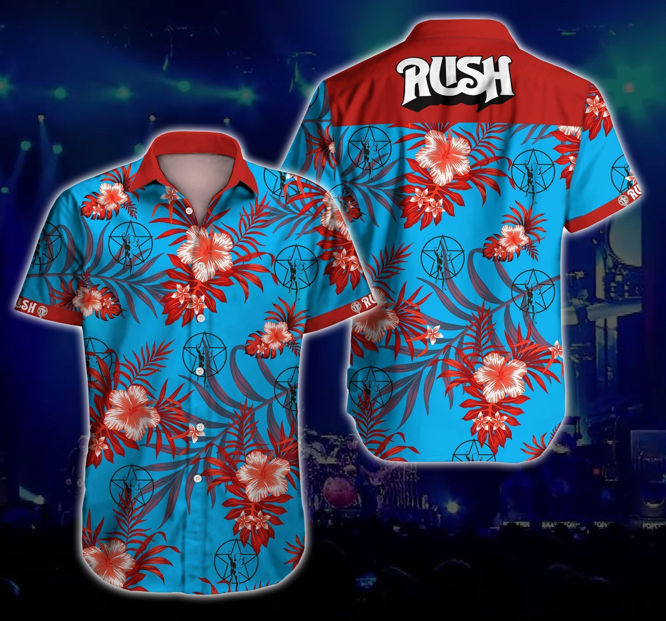 Rush Hawaiian Shirt Beach Outfit Summer