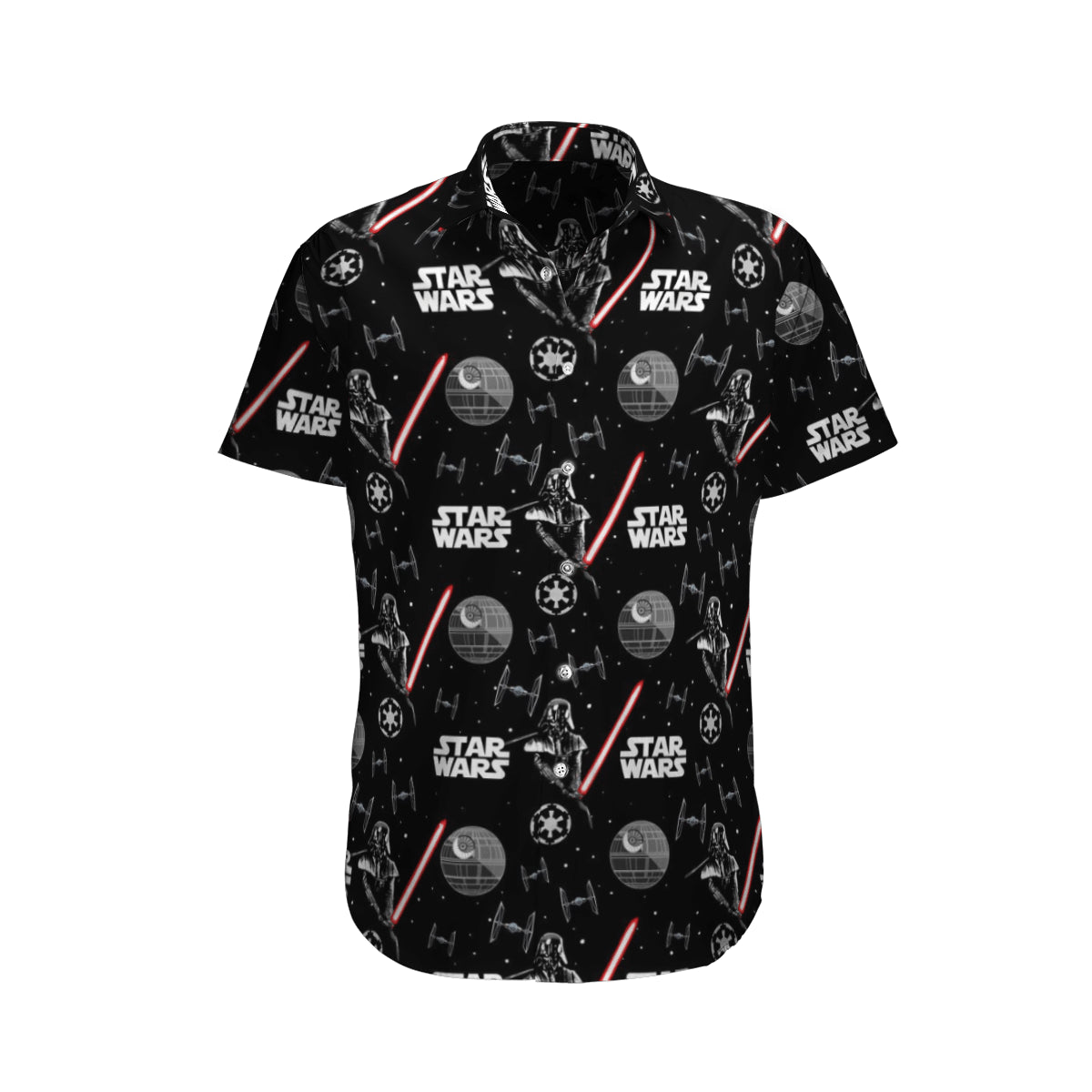 S Darth Vader With Light Sword Black Hawaiian Shirt