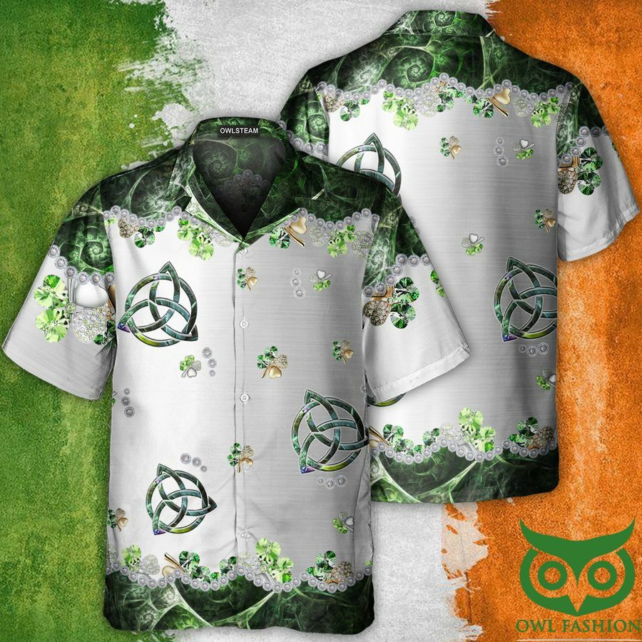 Saint Patrick Irish Clover Metal Hawaiian Shirt