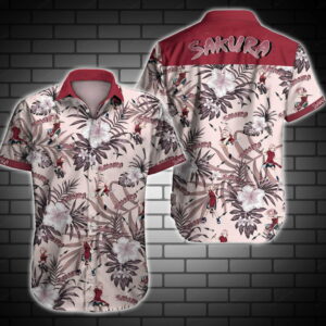 Sakura Floral Hawaiian Shirt Outfit Summer Beach