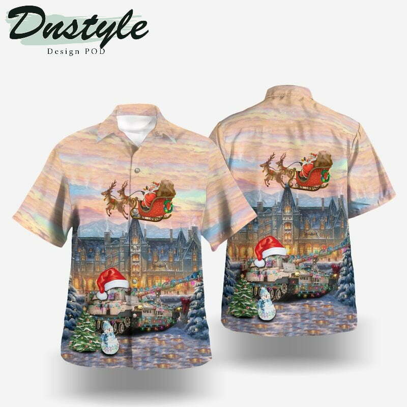 Santa Claus Us Army M109A6 Paladin Selfpropelled Howitzer Hawaiian Shirt