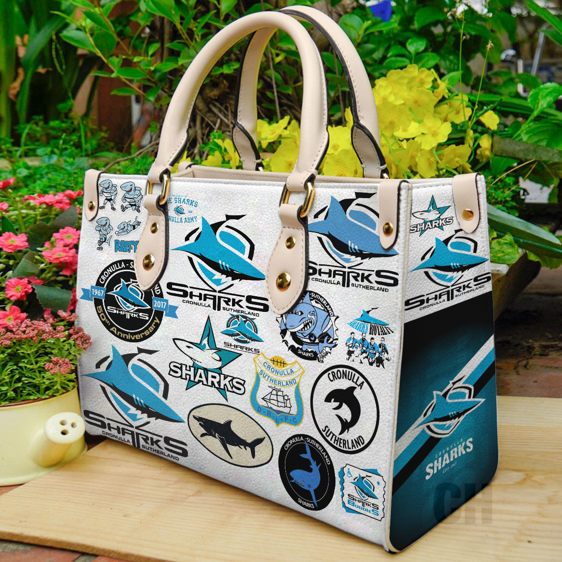 Cronulla Sharks Women Leather Hand Bag