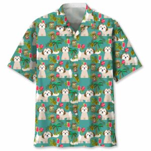 Shih Tzu Hawaiian Shirt Outfit Beach Summer