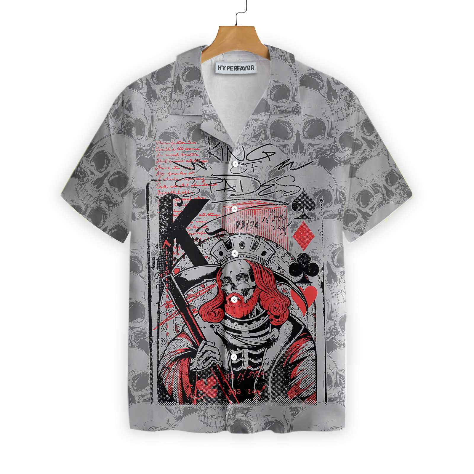 Skull King Spades Skull Hawaiian Shirt