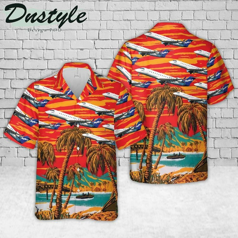 Skywest Crj 200 Hawaiian Shirt Beach Summer Outfit