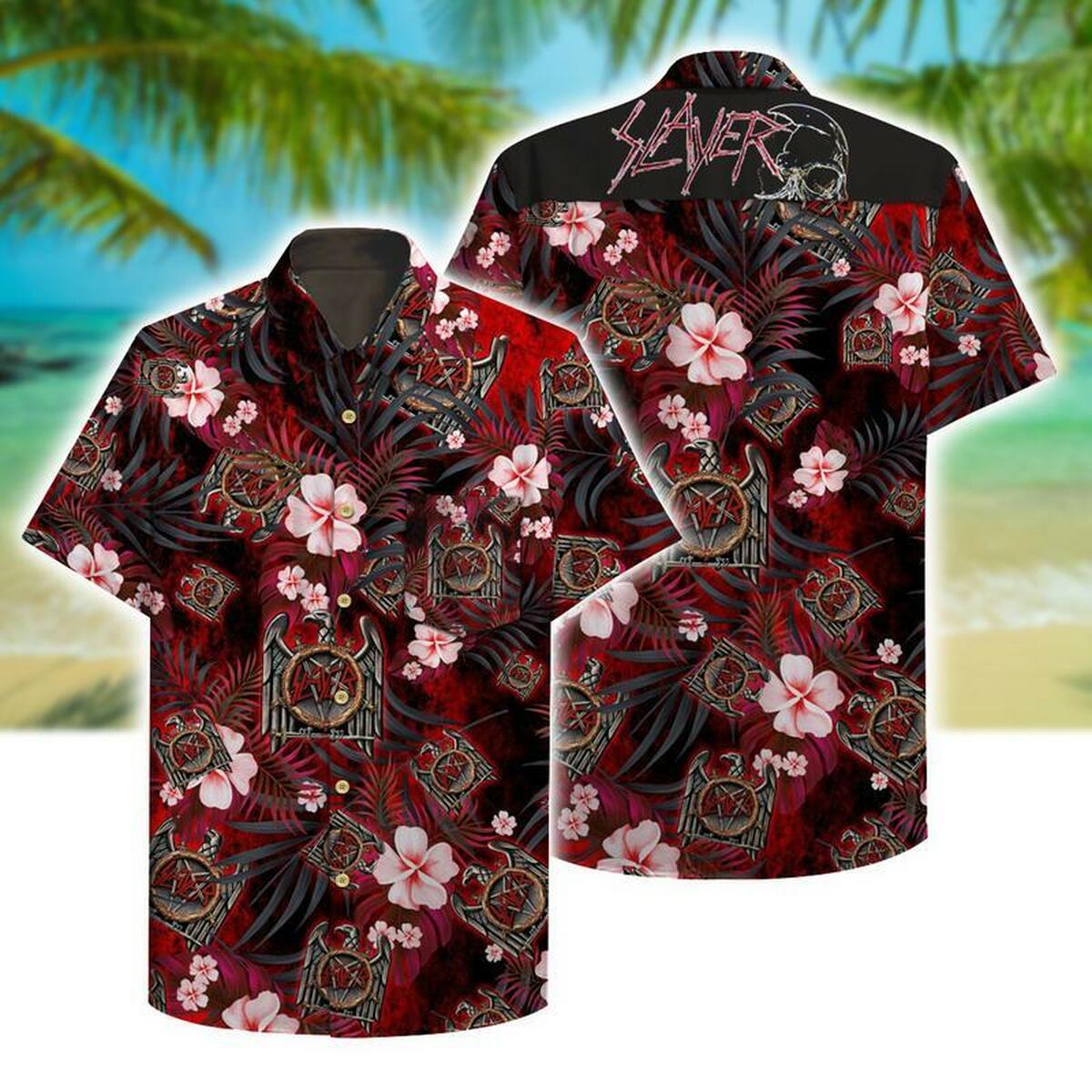 Slayer Hawaiian Shirt Outfit Beach Summer