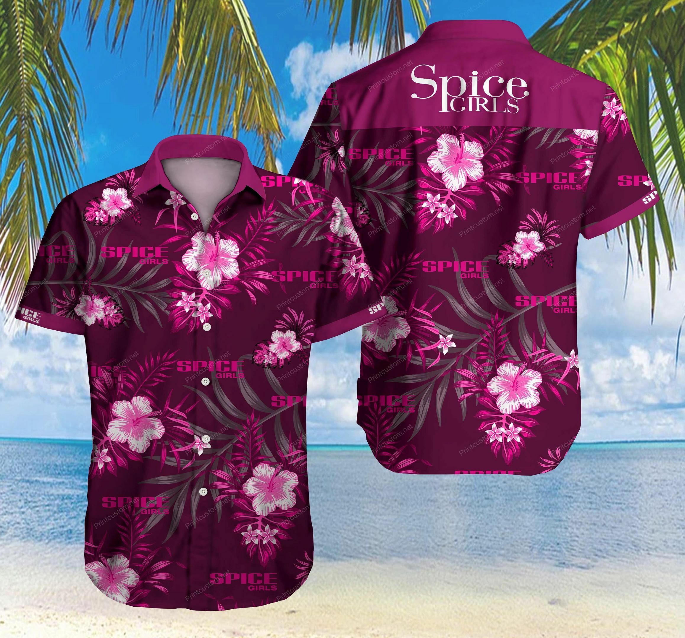 Spice Girl Purple Hawaiian Shirt