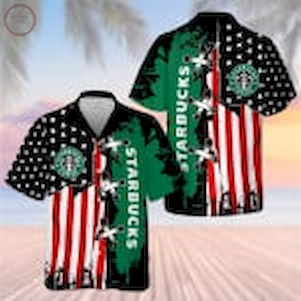 Starbucks Coffee Flag Hawaiian Shirt